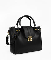 Black Metal Handle Tote Bag